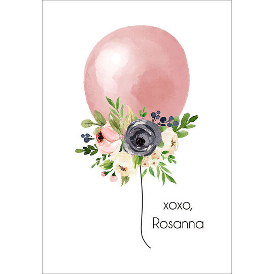 Pink Floral Balloon Gift Stickers
